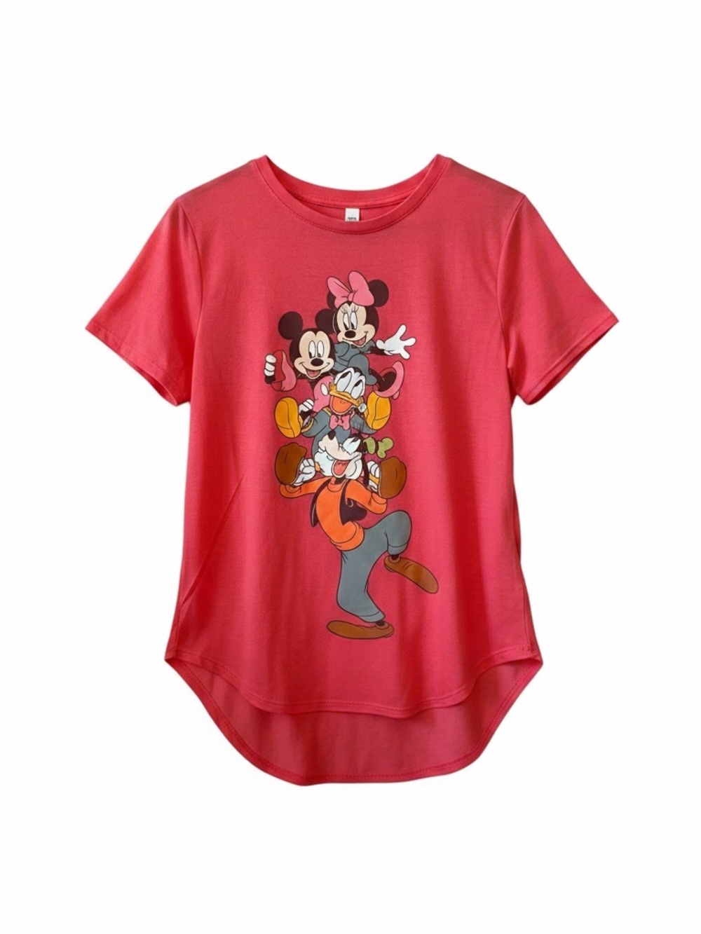 Disney Coral Pink Mickey & Friends Short Sleeve Tee